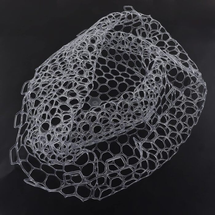 Рибальська сітка, запасна рибальська сітка 44 x 47 см, вбудована, м&39яка, гнучка, складна, без ручки, білий гумовий підсак для прісноводної та морської риболовлі