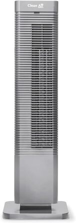 В-1 Дизайнерський вентилятор-обігрівач - Обігрів та охолодження - Обігрів 1000/2000 Вт - Цифровий термостат 15-35C - Коливання 80 - Підходить для приміщень площею до 40 м/100 м Сірий, 904G Smart - 2-