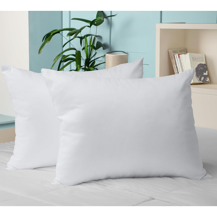 Комплект постільної білизни Utopia з 2 предметів, наповнювач для подушок 50 x 70 см, внутрішні подушки для подушок для голови та диванних подушок (білий)