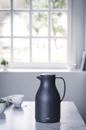 Термос LACOR 62564, без BPA, з подвійними стінками, з внутрішнім скляним шаром, матовий, сірий, 1,50 л, поліпропіленове скло, 1,5 літра сірого кольору 1500 мл