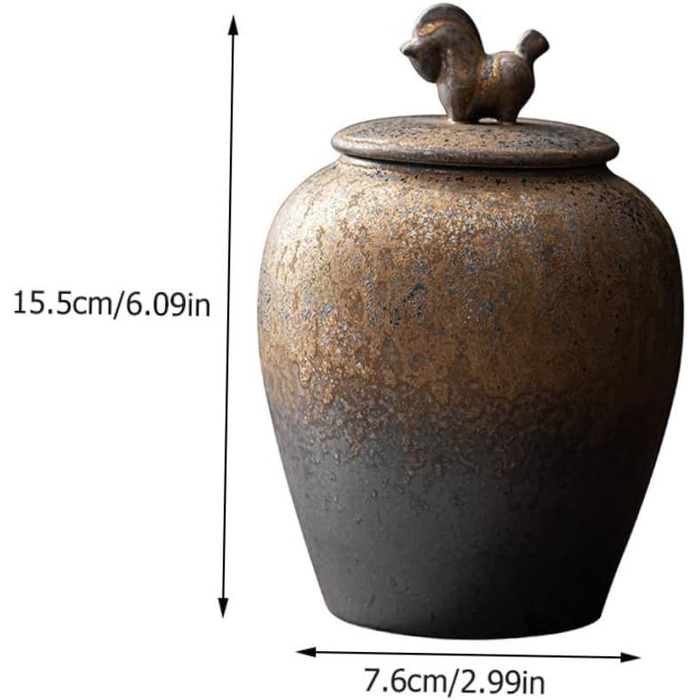 Керамічна ємність для чаю, щільно закривається, невелика побутова банка для зберігання чаю, контактує з харчовими продуктами, міцна та практична кришка