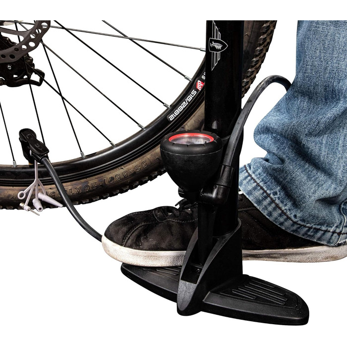 Велосипедний насос Zndapp, підходить для всіх клапанів, велосипедний насос, автомобільний клапан, клапан Presta, французький клапан, підлоговий насос, клапан Schrader, AV, DV, FV, кульовий насос