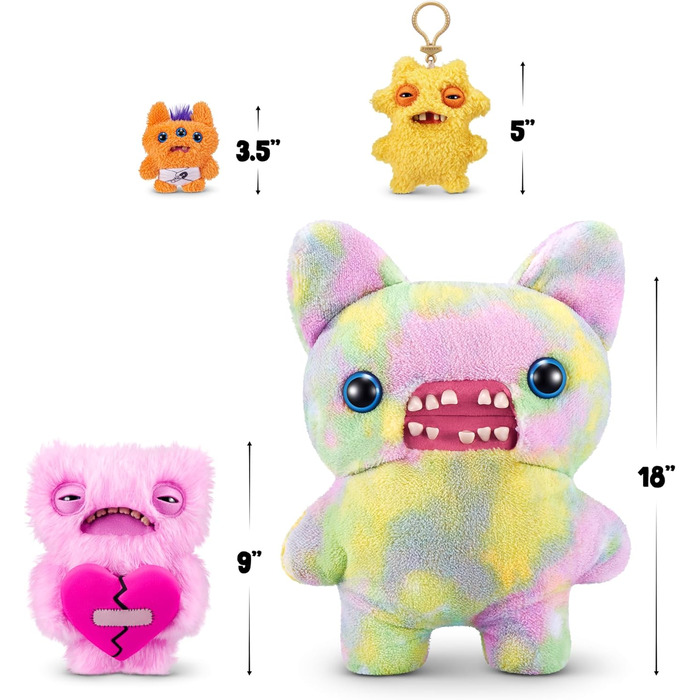 Плюшева іграшка FUGGLER Love Fugg, Широкоокий Дивак, рожевий