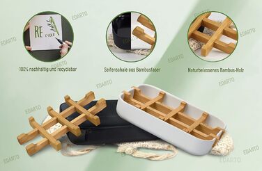 Стійкі, екологічно чисті мильниці з натуральної бамбукової деревини та кукурудзяного крохмалю з піддоном для стікання води 2 сизал