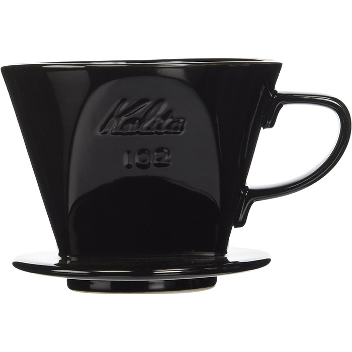 Крапельниця для кави Kalita Style, керамічна, чорна, 4 дюйми 102 Black (одинарна)