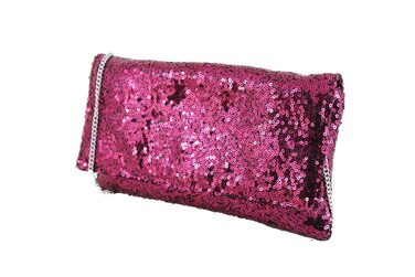 Блискуча вечірня сумочка-клатч з паєтками, бордовий