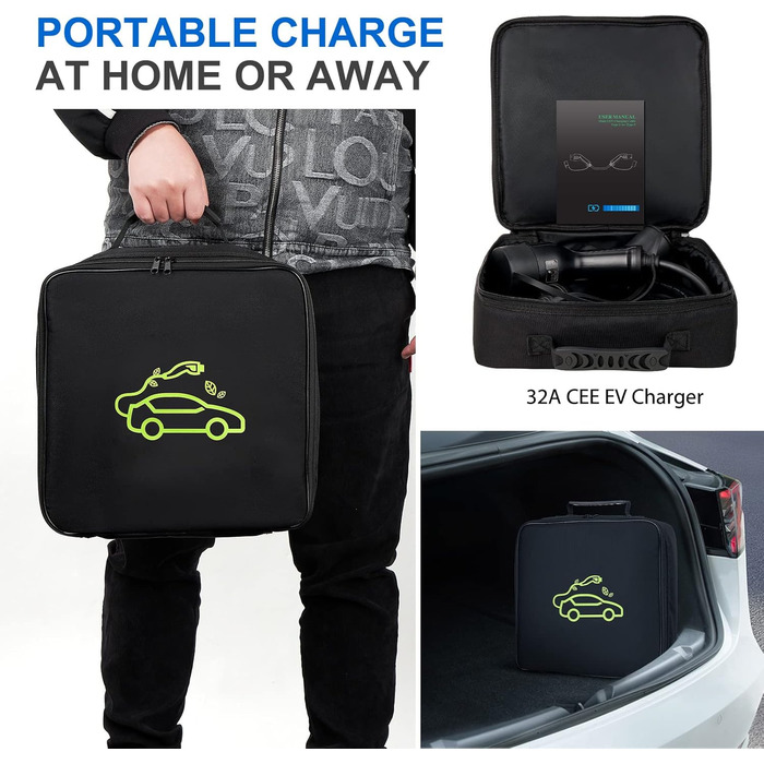 Зарядний кабель тип 2 3PIN CEE до типу 2 7,4 кВт 32 A CEE до типу 2 5м тип 2 універсальний зарядний кабель Підходить для єврокарів