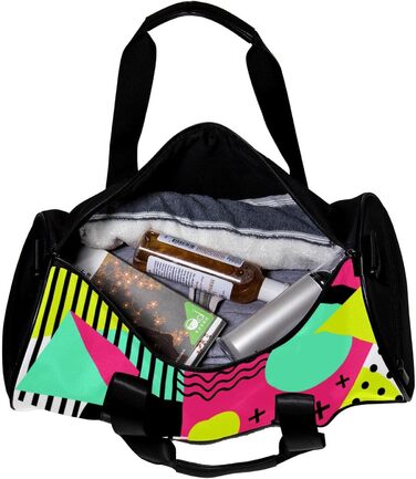 Сумка-мішок для подорожей, спорту та йоги, з сучасним геометричним малюнком, компактна спортивна сумка для фітнесу та ручної поклажі