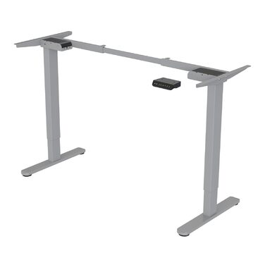 Каркас електричного столу SVITA DOBON для стільниці, регульовані по висоті ніжки, функція пам&39яті, подвійний двигун, металевий, сірий