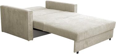 Диван Mirjan24 Viva Bis Premium II з функцією сну, 2-місний м&39який диван з ящиком для зберігання речей, включаючи подушки, розкладний диван, комплект диванів, диван-ліжко, гарнітур для вітальні, тканина вельвет (Poso 05)