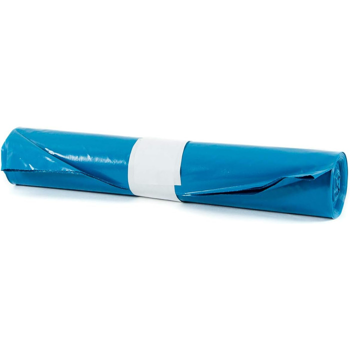 Міцні сміттєві пакети Hygiene VOS 100, надзвичайно міцні, шириною 70 см та довжиною 110 см - 10 рулонів синіх сміттєвих пакетів, місткістю 120 л - виготовлені з екологічно чистої переробленої плівки