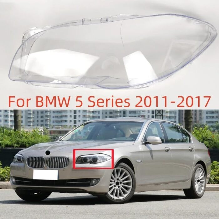 Для BMW 5 Series 2011 2012 2013 2014 2015 2016 2017 F18 F10 520 525 535 530 Автомобіль Заміна прозорого ПК фари Чаша світла ліва і права