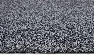 Килимок для дверей andiamo Amadis, килимок для очищення для внутрішніх та критих зовнішніх приміщень, можна прати, виготовлений з бавовни з нековзною підкладкою, 50 x 150 см, темно-сірий, сірий, 50 x 150 см (прямокутний), Amadis