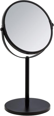 Дзеркало WENKO Standing Mirror Mod. Assisi Косметичне дзеркало зі 100 дзеркальною поверхнею 3-кратне збільшення нахиляється зі сталі чорного кольору Розміри 18,5 x 34,5 x 15 см