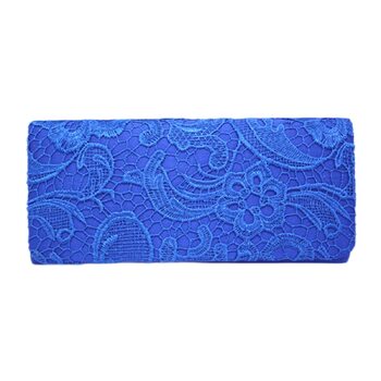 Клатч Insun для жінок, вечірня сумочка з мереживом та ланцюжком, елегантна сумка-конверт для весілля, випускного або вечірки 26.5 x 12 x 4.5 см, королівський синій колір