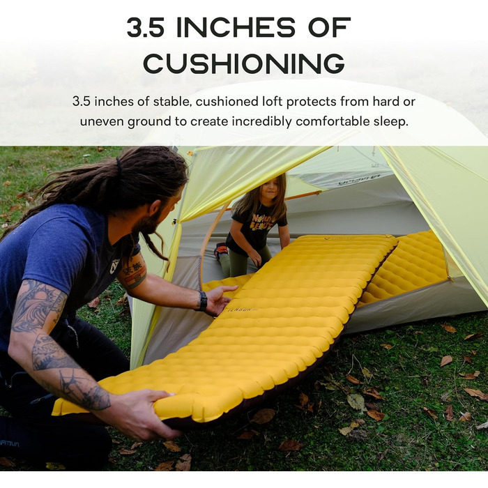 Ультралегкий утеплений килимок для сну Nemo Tensor Trail, звичайна форма, мумія (72 x 20 x 3,5)