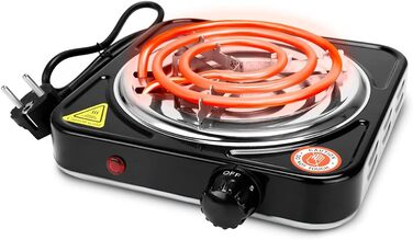 Електрична вугільна запальничка RANJIMA, електрична вугільна запальничка преміум-класу потужністю 1000 Вт для вугілля, електрична мобільна плита, нагрівальна пластинчаста пальник з вугільною сіткою для кокосового вугілля, бамбукове вугілля, чорне вугілля