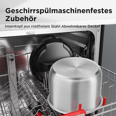 Мультиварка-скороварка Midea 6л, 9-в-1 (14 функцій) рисоварка, йогуртниця, slow cooker, sous vide, пароварка, варилка для макаронів, чаша з нержавіючої сталі, чорна