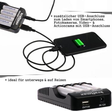 Зарядний пристрій 8 шт. AA Eneloop Akkus у коробці 8 батарейок Eneloop AA, 4000 Pro