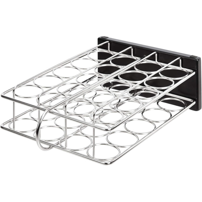 Стійка для спецій Storeo Basics з легованої сталі з 20 банками банки в комплекті сріблястий органайзер на 20 банок