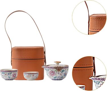 Мільагето Китайський дорожній чайний набір з чайними пакетиками, аксесуари для заварювання чаю, набір для чаювання, чайник Гунфу для подорожей, офісу, дому.