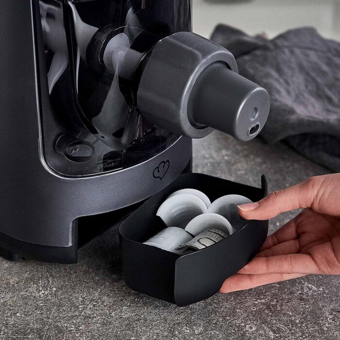 Електрична макаронна машина Nina, повністю автоматична, макаронниця з функцією зважування, включаючи 7 макаронних вставок, буклет з рецептами