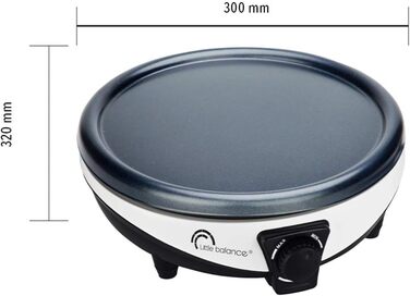 Млинниця LITTLE BALANCE 8212 Happy Crpes & Pancakes, чавунно-керамічна, біла/чорна біла/чорна