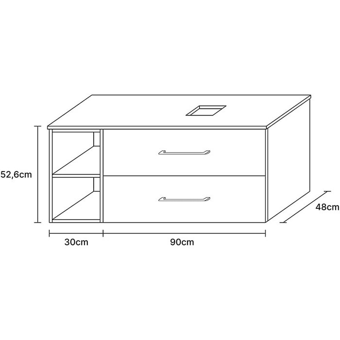 Комплект меблів для ванної кімнати Planetmbel туалетний столик LUX 120 см золотий дуб/антрацит БЕЗ умивальника з тумбою золотий ду