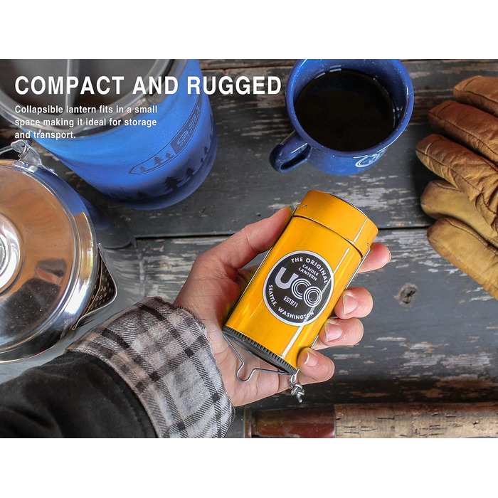 Алюмінієвий ліхтар-свічка UCO, жовтий, 054806