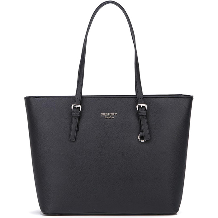 Стильна жіноча сумочка - Простора сумка на блискавці з внутрішніми відділеннями M Black