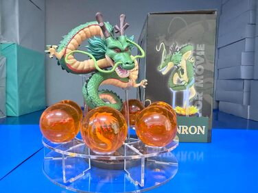 ЧИТАЙТЕ Набір фігурок ПВХ Shenron з кришталевої кулі ShenLong Ball Аніме-фігурка з 7 кульок 4,2 см і підставкою