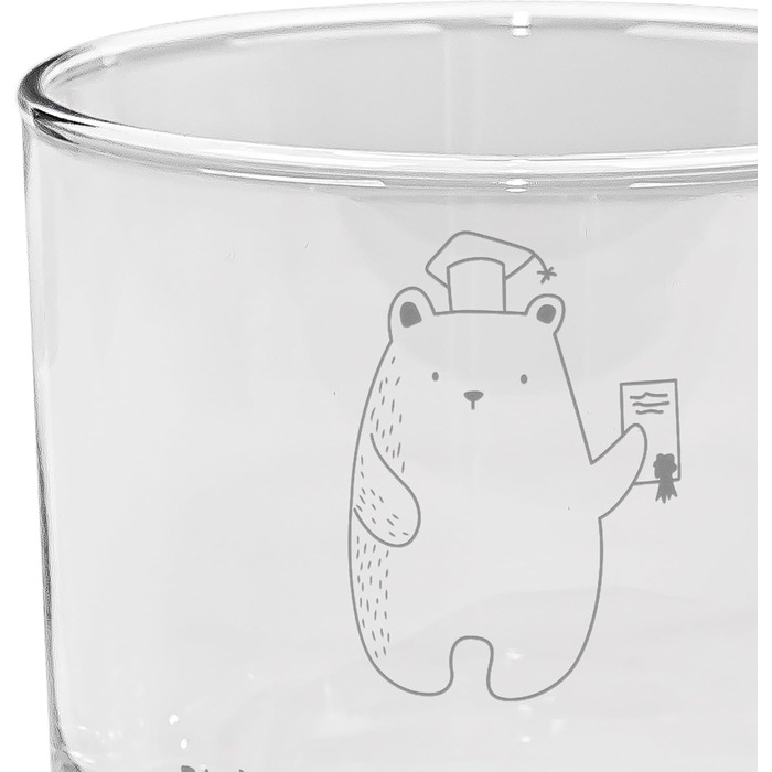 Ведмедик Mr & Mrs Panda Gin glass bear exam - подарунок, плюшевий ведмедик, атестат про середню освіту, келих для джину, іспити, келих для джину з гравіюванням, сертифікат, келих для джину з висловами, келих для джину.