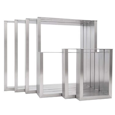 Прямокутний каркас столу Natural Goods Berlin 2 шт. з нержавіючої сталі Легке складання Металеві ніжки столу Полозки столу ідеально підходять для проектів &quotзроби сам&quot, таких як обідній стіл, письмовий стіл, журнальний столик, лавка 100x72 см Ш1000