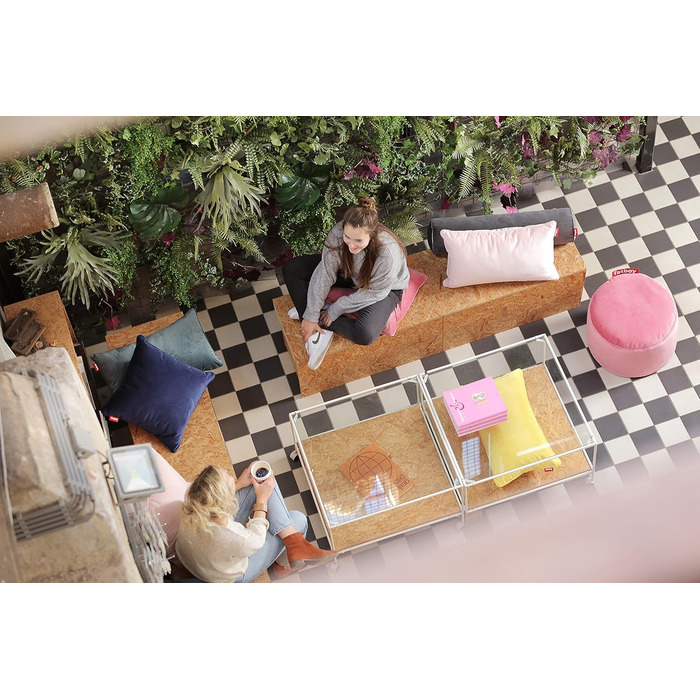 Крісло-мішок Fatboy Point Velvet з оксамитового сидіння для приміщень - Перлинно-рожевий (Перлинно-рожевий)