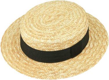 Солом&39яний капелюх Fiebig Circular Saw, натуральний, чоловічий та жіночий Сонячний капелюх зі 100 соломи Капелюх-канотьє, виготовлений в Італії Капелюх-гондольєр на весну та літо Капелюх зі стрічкою Grosgrain, натуральний, 61