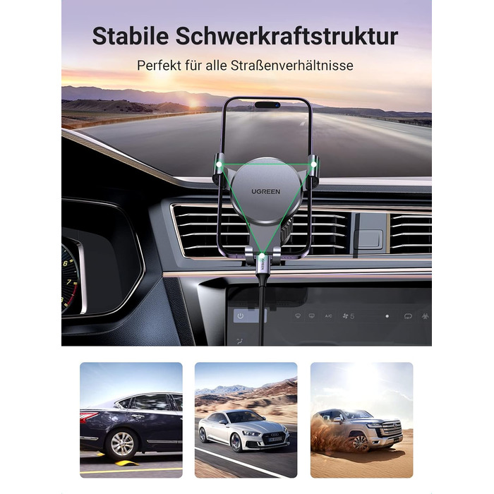 Автомобільний тримач для мобільного телефону Upgrade Bombproof Vent Hook Тримач смартфона для вентиляційних отворів, сумісний з iP