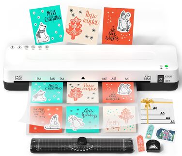 Ламінатор A3 Ламінатор з ламінуючими пакетами A3 A4 A5 A6 Ламінатор 5 в 1 Холодний та гарячий ламінатори для офісу, школи Ламінатор з ламінуючими пакетами