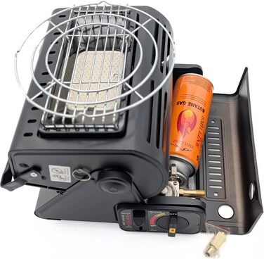 Газовий обігрівач для кемпінгу 1,3 кВт, газовий обігрівач для кемпінгу, обігрів намету + газові картриджі, комплект з 3 штук