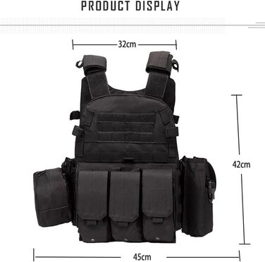 Тактичне спорядження TS TAC-SKY Airsoft Військовий тактичний жилет Molle Бойовий штурмовий бронежилет Тактичний жилет CS Відкритий одяг для мисливців (Колір ACU, Розмір Один розмір) Один розмір Acu