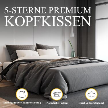 Помаранчева хвиляста пухова подушка 80x80 см, пір&39яна подушка - Однослойна подушка для сну з пуху та пера 80x80, сертифікована RDS та Oeko-TEX, подушка для сну на боці для максимальної підтримки та розкішного комфорту сну 80x80 см