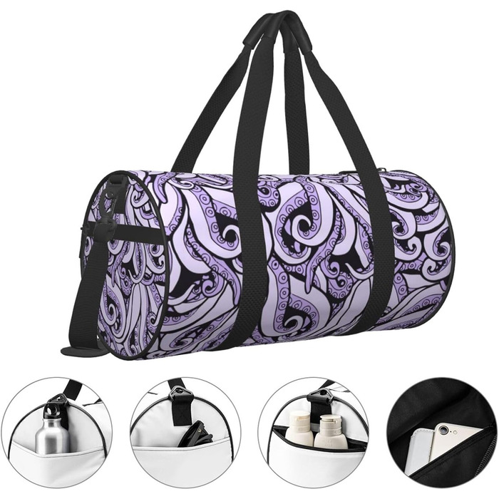 Спортивна сумка для подорожей, дизайн відьма, натхненний морем, чорний колір, універсальний розмір, дорожня сумка