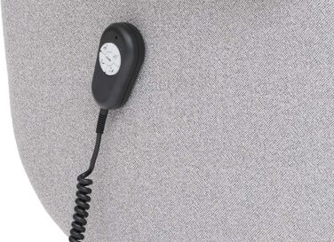 Крісло для відпочинку MCA підйомник HWC-N58, Крісло для телевізора з підставкою для ніг, тканина букле, дерево - сірий, натуральне дерево