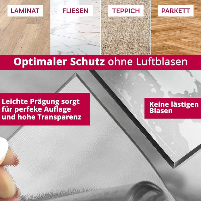 Захисний килимок для підлоги без запаху, килимок для офісного крісла зі скошеним V-подібним краєм, прямокутний, 100 x 140 см, злегка матовий, прозорий, протиковзкий килимок для крісла, можна прати, килимок для підлоги 140 x 100 см (прямокутний)