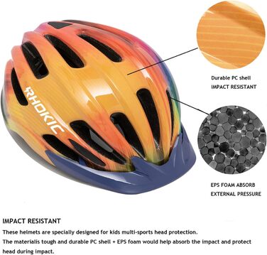 Велосипедний шолом дитячий Хлопчики 52-58см, Дитячий Велосипедний Шолом зі Світлом Дитячий Велосипедний Шолом Дівчатка Дитячий Шол
