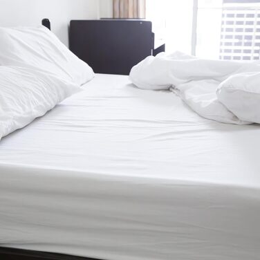 Предметний комплект постільної білизни/простирадл/домашніх рушників 168x244 - Плоске простирадло з мікрофібри, надзвичайно м&39яке, біле, прості класичні готельні простирадла без гумки, плоске простирадло, домашній рушник, білий 2, 8-