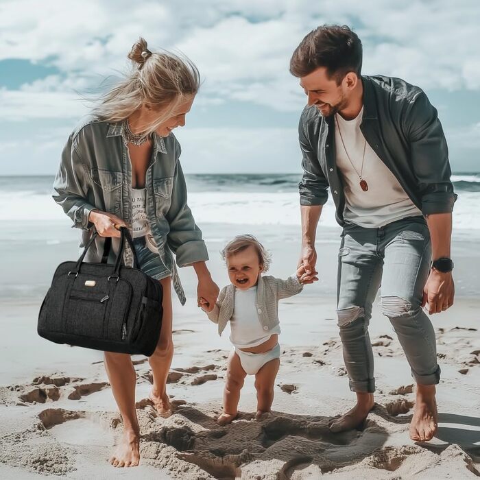 Сумка для сповивання WELAVILA, велика, трансформована сумка для немовлят з пеленальним килимком та ізольованими кишенями для мами