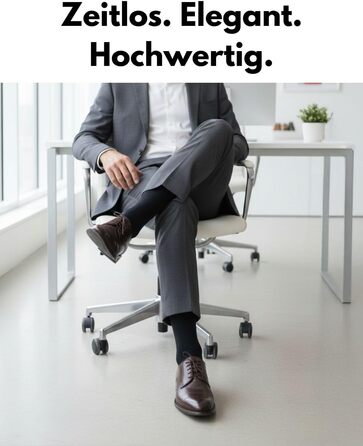 Пар чоловічих та жіночих ділових шкарпеток преміум-якості з комфортною манжетою, безшовні, виготовлені з бавовни, розмір 43-46 (1) Чорний, 10