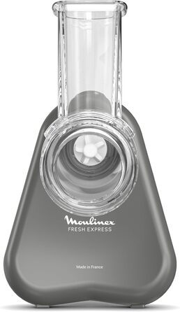 Електрична овочерізка Moulinex Fresh Express 5-в-1, система прямого подавання, подрібнення, нарізка, тертя та гофрування, система зберігання кабелю, аксесуари можна мити в посудомийній машині, сірий, DK855HE0