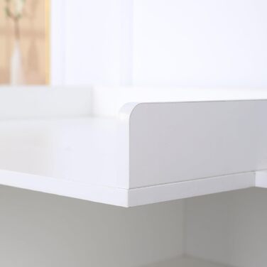 Пеленальний столик ecomi, дитячий комод з дерева з пеленальною тумбою, 3 шухляди, 1 дверцята, висота 100 см, білий колір, пеленальний столик 113x100 см, хромовані ручки