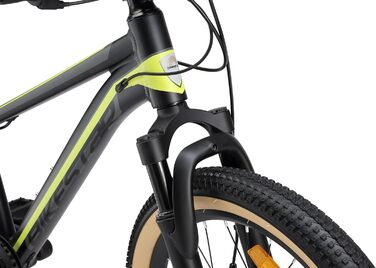 Дитячий алюмінієвий гірський велосипед BIKESTAR, 7 швидкостей Shimano, дискові гальма, вік 6 20-дюймовий дитячий гірський велосипед БЕЗ РИЗИКУ, чорний